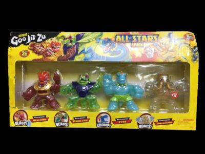 Heroes of Goo Jit Zu All Stars 4 Pack Blazagon Rock Jaw Tyro Smashadon Set NWBD