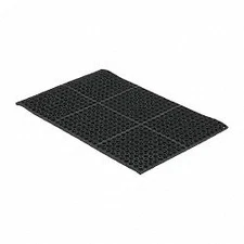 PRO-SAFE 3' Long x 2' Wide, Dry/Wet Environment, Anti-Fatigue Matting Black, ...