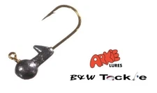 Arkie jig heads Unpainted Ball Head ~ Bronze Hook~ Free Shipping (2 pks=20 jigs)
