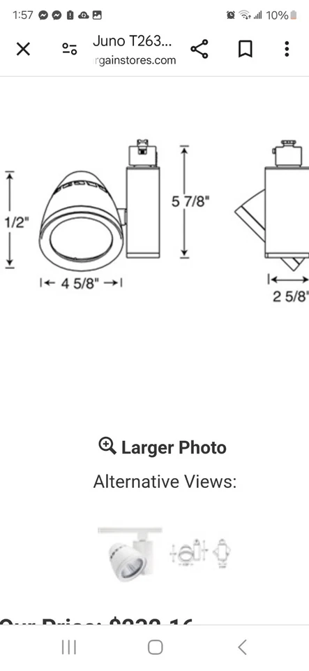 LUZ DE PISTA JUNO T263L G3 40K 80CRI PDIM NFL BL (NEGRO) Foto 3 de 4