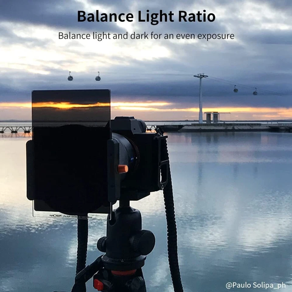 K&F Concept Soft GND8 Square Filter Kit + Metal Filter Holder + 8 Adapter Rings - Image 2 of 4