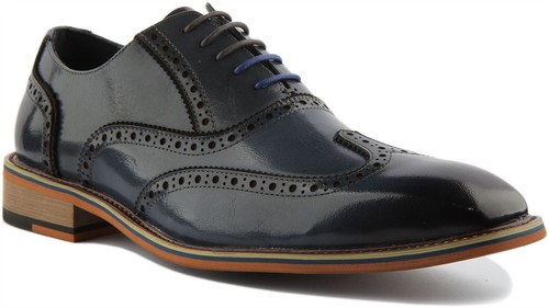 Zapatos Oxford Justinreess England Corey con cordones punta cincel gris para hombre EE. UU. 7-13 - Imagen 1 de 12