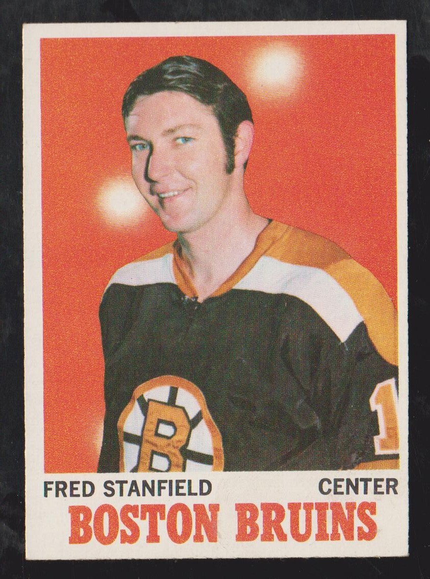 1970 1971 TOPPS HOCKEY #5 FRED STANFIELD NM **** FREE SHIPPING ****