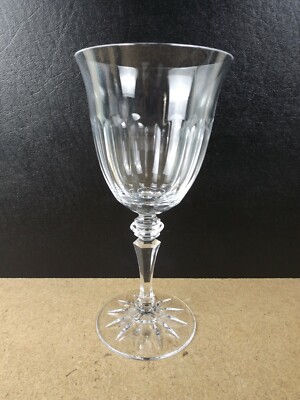 Galway Irish Crystal Carrick Water Goblet Glass Cut Panels   