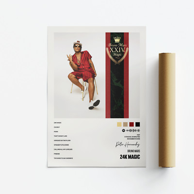 Bruno Mars, 24K Magic, Album Art Poster, Druck, Musik, Tracklist