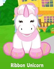 Webkinz Classic Ribbon Unicorn - hm862 - Virtual Adoption Code Only