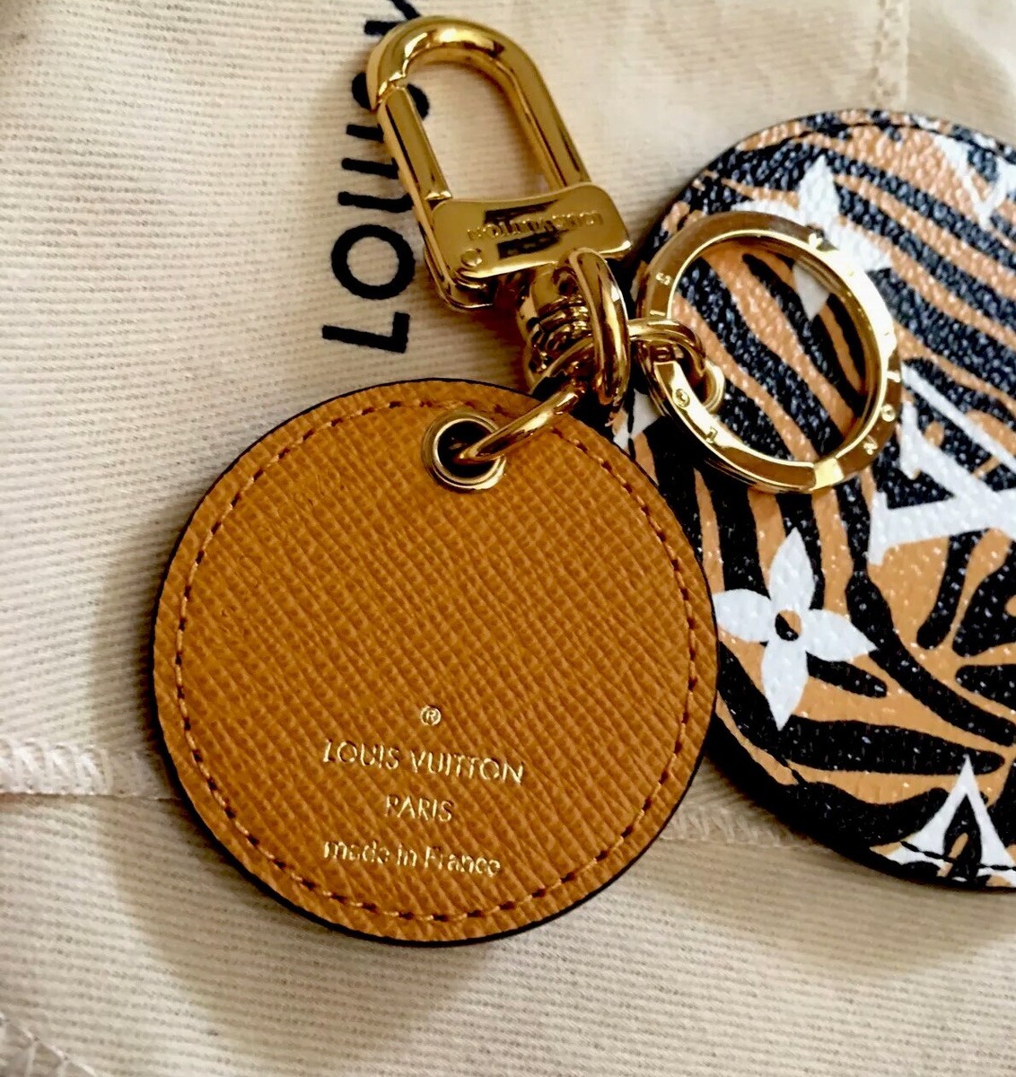 Louis Vuitton Giant Monogram Jungle Black Noir Bag Charm Key