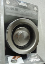 New Kohler Garbage Disposal Flange with Stopper / Brushed Stainless R11352-C-BS