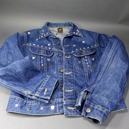 Vintage Lee Denim Jean Jacket Bedazzled 
