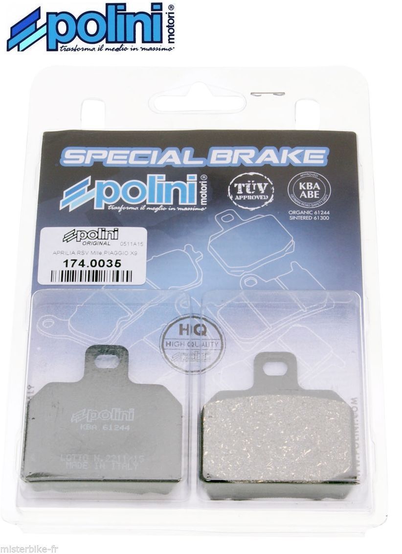 Plaquettes frein avant arrière Piaggio X9 125 kit complet Polini 2000 2001 2002