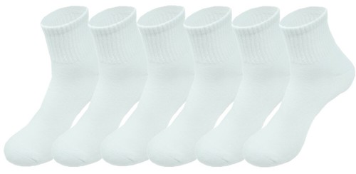 3-12 Pairs Mens Athletic Ankle Crew Cushioned Cotton White Socks Size 9-11 10-13 - Picture 5 of 7