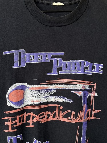 Vintage 1996 Deep Purple Purperdicular Tour Rock Band T-Shirt Size XL Black - Picture 9 of 18