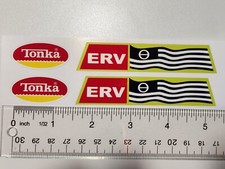 Tonka ERV Truck Replacement Stickers With 1974-1975 Mighty Tonka Logo Stickers