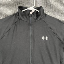 Under Armour Pullover Womens Medium Black Long Sleeve 1/4 Zip Heat Gear Active