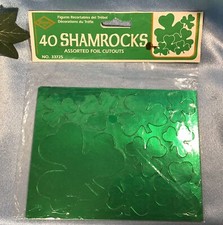 Vintage Shamrock Stickers: Year 1997. Pack of 40 - The Beistle Co. Sealed. 1380