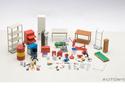 GARAGE KIT ACCESSORY SET FOR 1/18 SCALE MODELS BY AUTOART 49110
