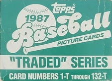 1987 Topps Traded Baseball Pick A Card