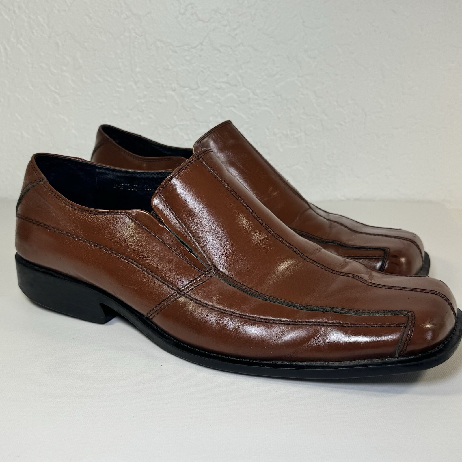 SAOLA Scarpe mocassino Steve Madden P Fire uomo 13 pelle marrone punta quadrata