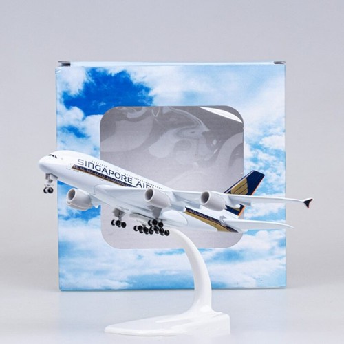 1/200 A380 Singapore Airlines aereo pressofuso lega di metallo modello aereo 20 cm - Foto 2 di 12