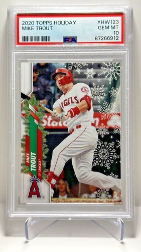 PSA 10 Mike Trout - #HW123 - Los Angeles Angels -  2020 Topps Holiday