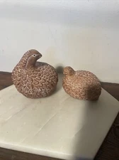 MCM Jaru Of California 2 Quail Chalk Art Sculptures