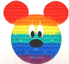 LARGE Mickey Mouse Fidget Toy Pop Bubble Push POP It  Anxiety Stress Relief
