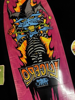 RARE SIGNED John Lucero 12XU Pink Stain Black Label Skateboard