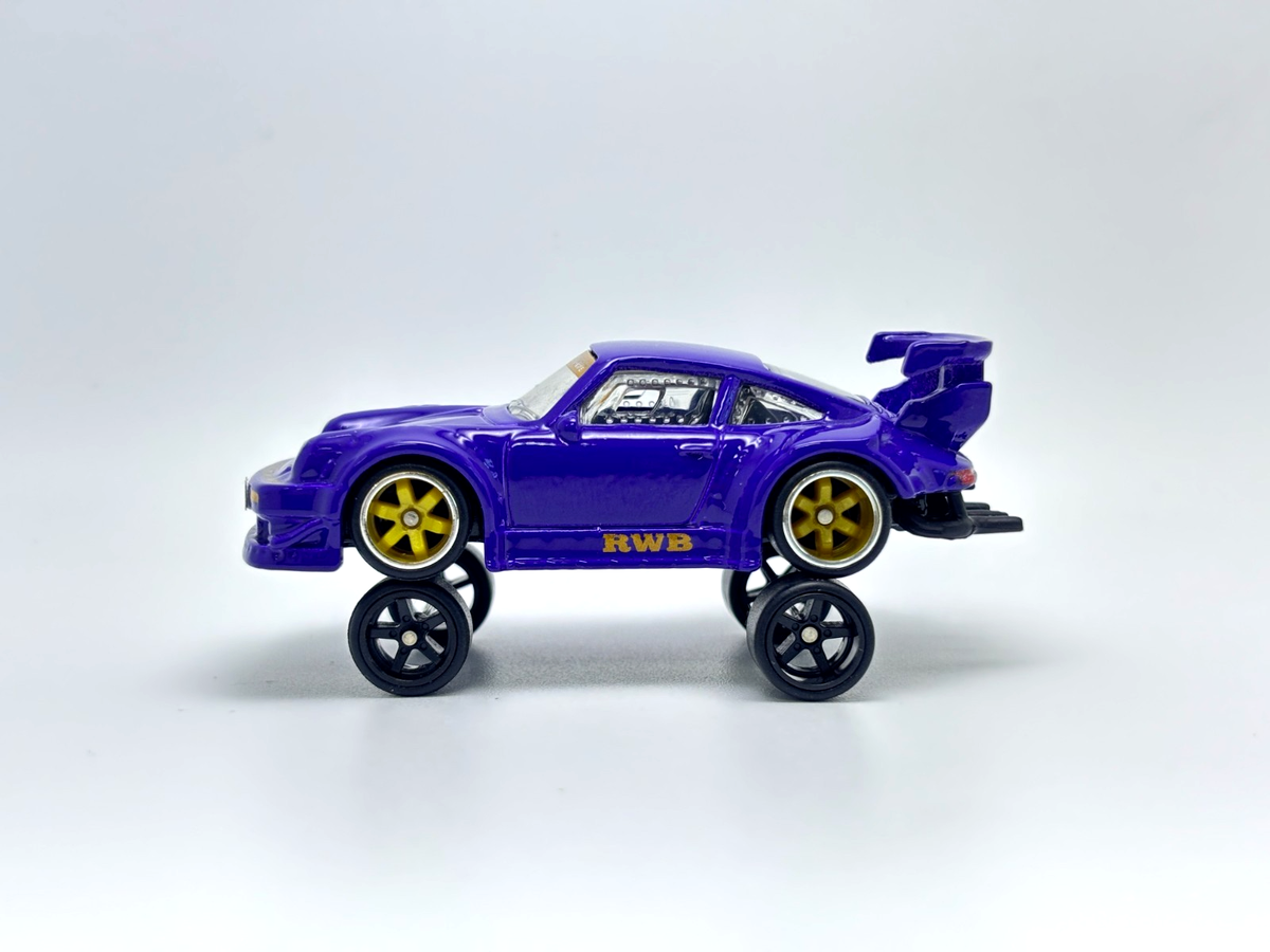 hotwheels ポルシェRWB R609 Hot Wheels 1/64 Real Rider # 5 Spoke Modern Deep Dish, RWB
