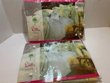 2 Vintage Lilly Pulitzer King Size Pillow Shams Striped Ocean Drive Design New