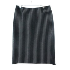 Womens Valentino VALENTINO ROMA Skirt with Stripe Pattern and Stitching Knee Len