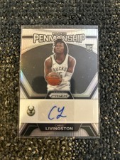 2023-24 Panini Prizm Rookie Penmanship Chris Livingston Silver Auto Rc (2)