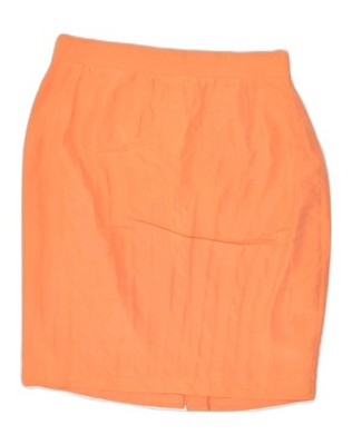 VINTAGE Damen Bleistiftrock W30 Medium Orange AM55