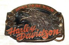 Vintage 1992 Harley Davidson 3D Born To Be Wild Belt Buckle Made In The USA