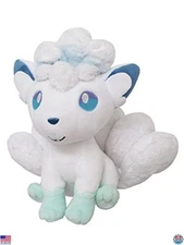 Sanei PP61 Alolan Vulpix Plush Toy - 7" Stuffed Pokemon, All Star Collection