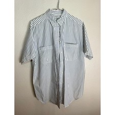 Van Heusen For Her Women's Striped Cotton Button Up Size L