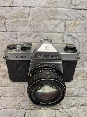 Asahi Pentax K1000 w/ Pentax 50mm 1:2 Lens 35mm SLR Film Camera