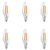 6Er Set Osram E14 Superstar+ Classic Led Lampe Kerzenform Dimmbar 2,9W Wie 40W