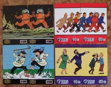 8 TELECARTES TINTIN  4 PUZZLES LES AVENTURES DE TINTIN ET MILOU Réf. E 135
