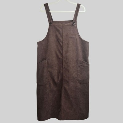 Corduroy Pinafore Midi Dress Lg Dark Brown Retro Granola Cottage Overall Jumper | eBay Corduroy Pinafore Midi Dress Lg Dark Brown Retro Granola Cottage Overall Jumper | eBay