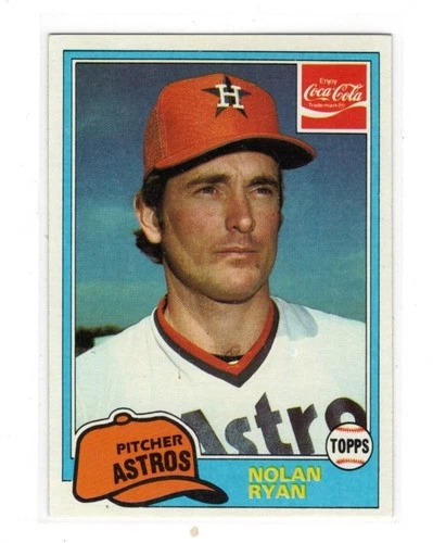1981 Topps Coca-Cola Houston Astros Nolan Ryan Card #9 NR-MT