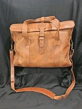 Vintage WilSons Brown Distressed Leather Rustic Carry On- Messanger Style Bag.
