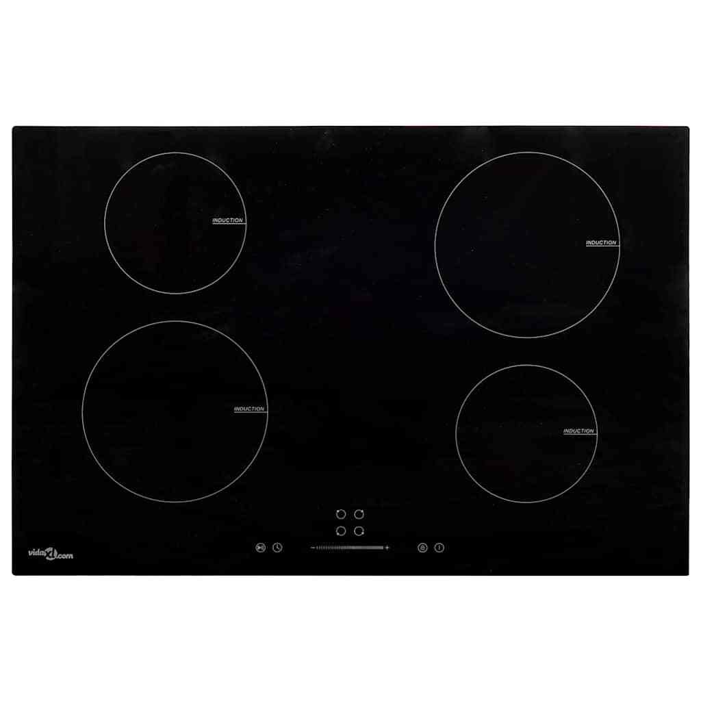 Induktionskochfeld mit 4 Platten Touch Control Glas 77cm 7000 W