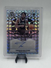 2023-24 Panini Mosaic Trendon Watford Scripts Auto Silver Mosaic Prizm