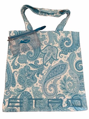 ETRO MILANO Canvas Tote Bag And Plastic Case With Zip. NEW