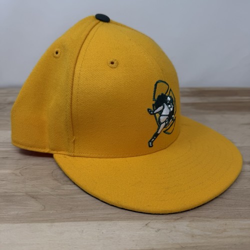 Mitchell & Ness NFL Green Bay Packers VTG Logo Fitted Cap 7 1/4 Yellow Green - Picture 3 of 11