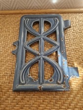 Porte en fonte émaillée bleu