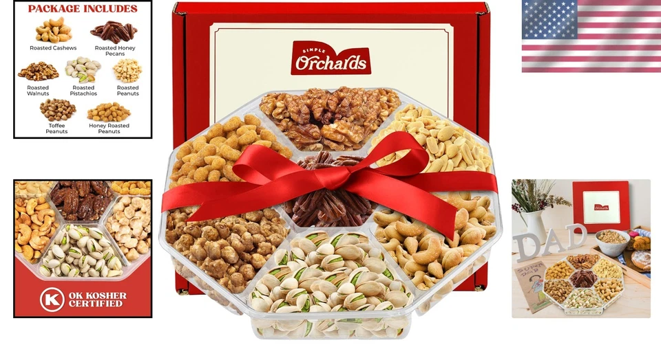 Cesta de presente Elegant Nuts Collection - Perfeita para feriados e celebrações - Imagem 2 de 4