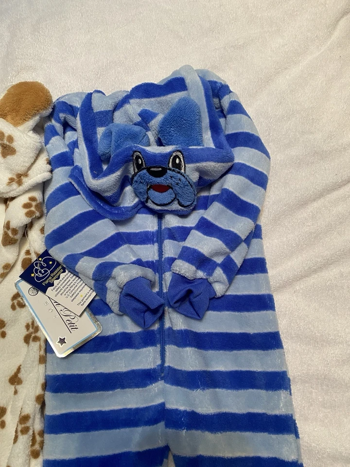 2 pares de pijamas suaves con cremallera para dormir para niños pequeños talla 24 meses Foto 3 de 4
