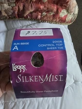 L'EGGS SILKEN MIST! CONTROL TOP SHEER TOE. SIZE: A, STYLE, 20108,  SUN BEIGE