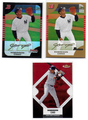 ROBINSON CANO 2005 Bowman Chrome Draft Picks Refractor / Bowman/ TOPPS 3 CARDS